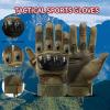 ANJMEICH Tactical Gloves, Non-Slip wear-Resistant to Protect Hands, Suitable for Outdoor Sports (Sand, L (Large) view 2