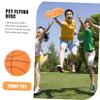 BRIGHTFUFU Round Pet Flying Disc Toy for Family Fun Soft Flying Disc for Beach Park Outdoor Activities for Boys and Girls Adults and Pets view 2
