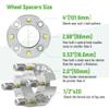 10L0L 2 inch Golf Cart Wheel Spacers Kit with Lug Nuts Fits for Yamaha Club Car EZGO, 4x72mm Bolt Pattern, 68mm Hub Bore, 1/2-20 Studs (4 Pack),Sliver view 3