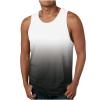 tank top men 2024 Beach Tank Tops for Men Summer Fashion Sleeveless Gradient Color Muscle Basic T Shirts Casual Loose Pullover Tops tank top men 2024 White L view 1