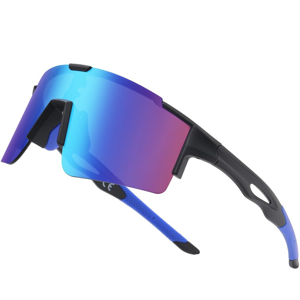 DUCO Sports Sunglasses for Men Cycling Sunglasses Youth Baseball Sun glasses Lightweight TR90 Frame Goggles DC0032