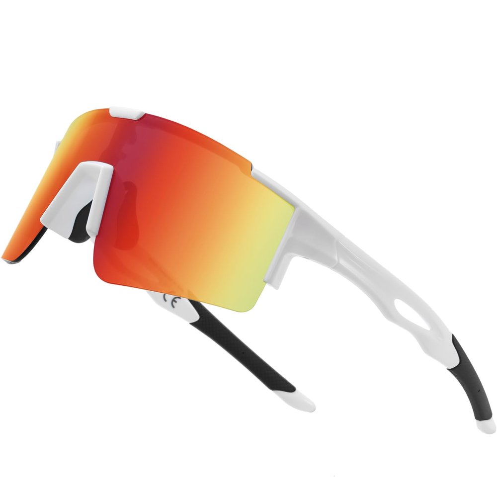 DUCO Sports Sunglasses for Men Cycling Sunglasses Youth Baseball Sun glasses Lightweight TR90 Frame Goggles DC0032