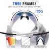 DUCO Sports Sunglasses for Men Cycling Sunglasses Youth Baseball Sun glasses Lightweight TR90 Frame Goggles DC0032 view 4