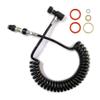 Aopkeo Paintball Gun Marker Remote Hose Coiled Line Stainless Steel Quick Disconnect 138inches with Slide Check 1500psi Gauge (with Slide Check) view 2
