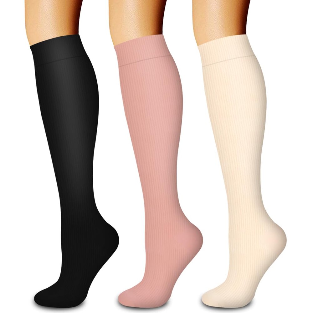 Laite Hebe 3 Pack Compression Sock-Compression Sock For Women and Men Circulation -Best for Running,Athletic Sports