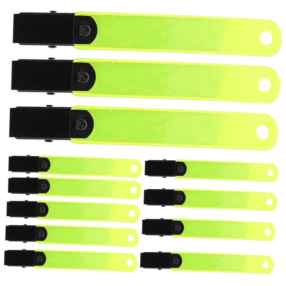 balacoo 12pcs Fluorescent Label Holder Convenient Trail Markers Reflector Clips for Tree Stand Camping Gear and Accessories Huntings Accessories Reflective Trail Clip On Foot PVC Ribbon, Picture 1