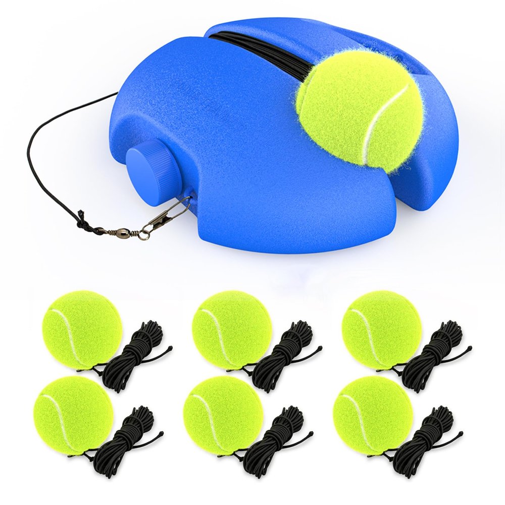 CHEGIF Tennis Trainer Rebound Ball with 3 String Balls and 4pcs Tennis Training Balls with String for Beginners Sport Exercise