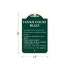 SmartSign Designer Custom Rules Sign for Indoor/Outdoor Playground, Tennis Court, Park, Gym, SPA, Laundry - 12" x 18", 120 mil Aluminum Composite (ACM), Reflective Option, Choose Color, Made in USA view 4