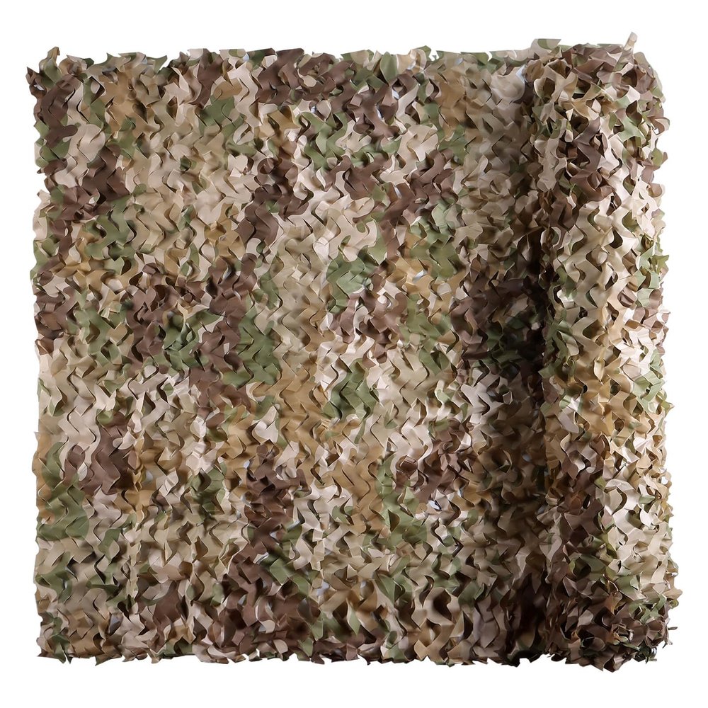 iunio Camo Netting Camouflage Netting, Camo Net Bulk Roll Camouflage Mesh Nets for Hunting Blind Deer Stand Military Party Decorations Sunshade Shooting (4.9ft*32.8ft/1.5m*10m, Brown Camo)