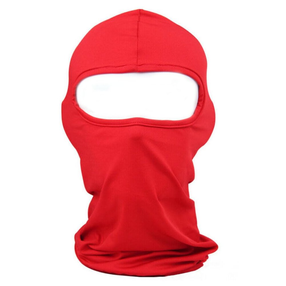 Winter Balaclava UV Protection Full Face Cover Motocycle Bandana Ski Masks Cover Red