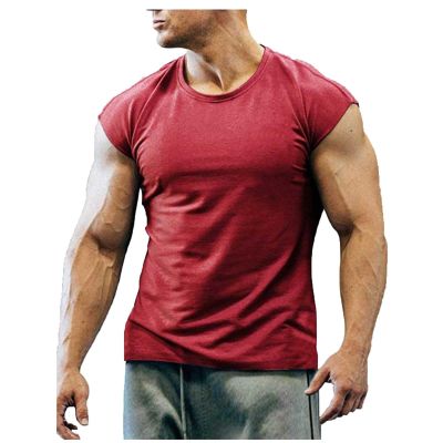 100% Cotton Shirts Men 2024 Athletic Tank Tops for Men Outdoor Fashion Crewneck Sleeveless Muscle T-Shirt Summer Loose Gym Workout Tank Shirt Tank top Men 2024 Wine XL