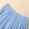 Hisanny Womens Plus Size Linen Pants Wide Leg Palazzo Trousers High Elastic Waist Flowy Culottes with Pockets Light Blue X-Large view 3