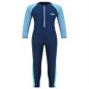 Lorilida Girls/Boys One-Piece Full Body Swimwear Kids Long Sleeve Zipper Sport Swimsuit UPF 50+ Rash Guard Navy Blue 11-12 Years view 1