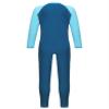 Lorilida Girls/Boys One-Piece Full Body Swimwear Kids Long Sleeve Zipper Sport Swimsuit UPF 50+ Rash Guard Sky Blue 5-6 Years view 2