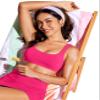 CRZ YOGA Womens Scoop Neck Bikini Tops Wide Straps U Back Bathing Suit Swimsuit Push Up Padded Sports Bra Granita Pink Large view 3