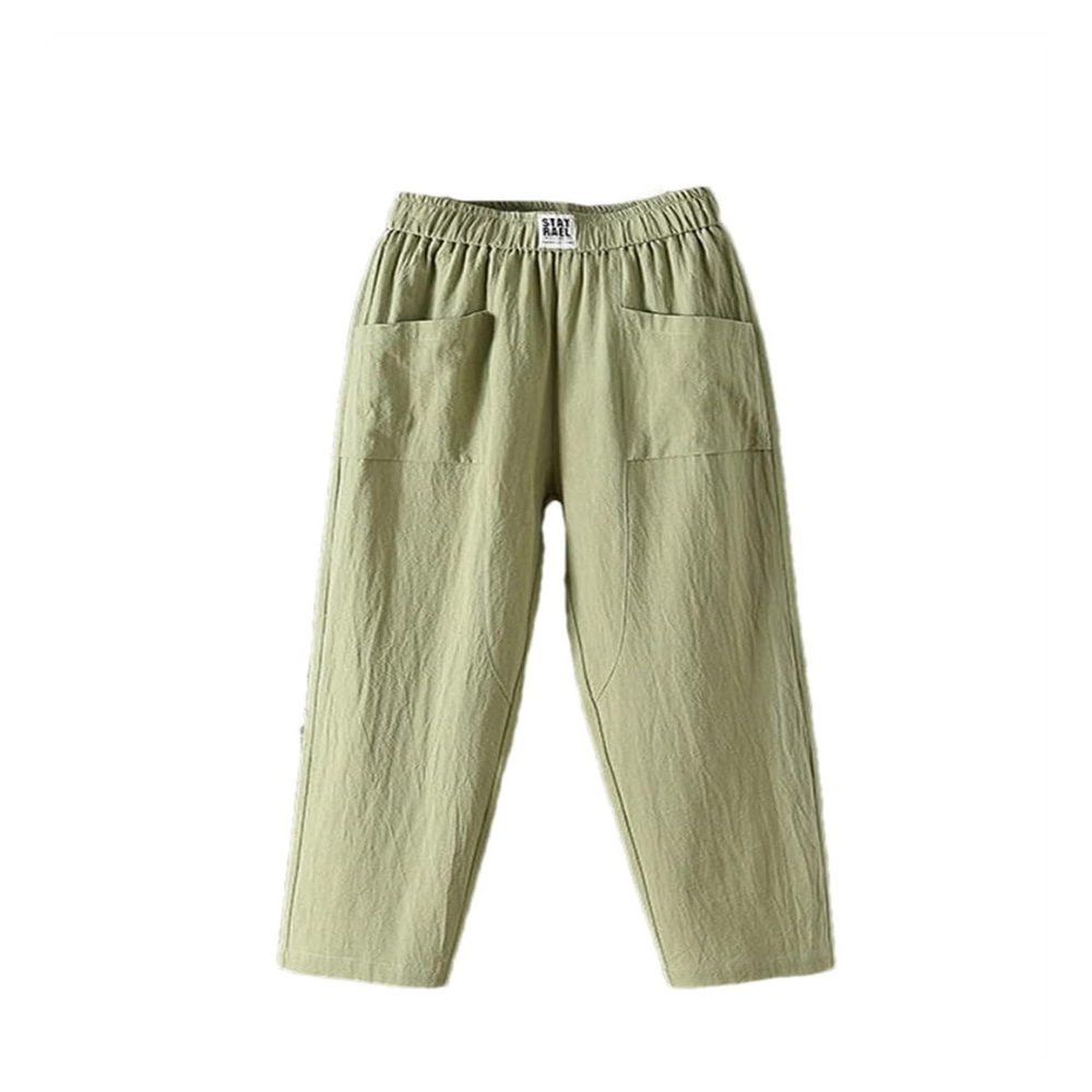 DGDXLMPNR Women's Loose Pants, Fast Dry Stretch Cotton Trouser Cropped Wide Leg With Pockets(Green,4X-Large)