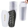 Soccer Shin Guards and Shin Guard Sleeves for Kids Youth Children's Calf Protectors for Child Teenagers 3-5,5-10,10-15 Years Old Boys Girls (White, L 4'8"-5'4") view 1
