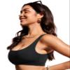 CRZ YOGA Womens Scoop Neck Bikini Tops Wide Straps U Back Bathing Suit Swimsuit Push Up Padded Sports Bra Black Large view 4