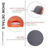 Generic Custom Cap Custom Leather Patch Trucker Hat for Men & Women - Personalized Text & Photo Baseball Cap Laser Engraved.New 14, Dark Gray With Orange Netting view 4