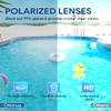 Otionus Swim Goggles, Polarized Adult Swimming Goggles Bungee Strap No Hair Pulling Anti-fog Pool Goggles for Men Women view 2