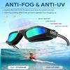 Otionus Swim Goggles, Polarized Adult Swimming Goggles Bungee Strap No Hair Pulling Anti-fog Pool Goggles for Men Women view 4
