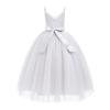 IBTOM CASTLE Flower Girl Dresses for Wedding: Flower Girls Lace Cap Sleeve Dress for Wedding Puffy Tulle Back V-Neck Pageant Prom Ball Gown for Photoshoot Children Concert Dress White & wrap 6 Years view 3