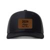 Generic Custom Cap Custom Leather Patch Trucker Hat for Men & Women - Personalized Text & Photo Baseball Cap Laser Engraved.New 11, Black With Dark Grey Mesh view 1
