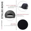 Generic Custom Cap Custom Leather Patch Trucker Hat for Men & Women - Personalized Text & Photo Baseball Cap Laser Engraved.New 11, Black With Dark Grey Mesh view 4