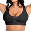 FeelinGirl Post Surgery Compression Bra Soft Support for Mastectomy Breast Augmentation Breast Lift Bra Black M view 1