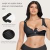 FeelinGirl Post Surgery Compression Bra Soft Support for Mastectomy Breast Augmentation Breast Lift Bra Black M view 3
