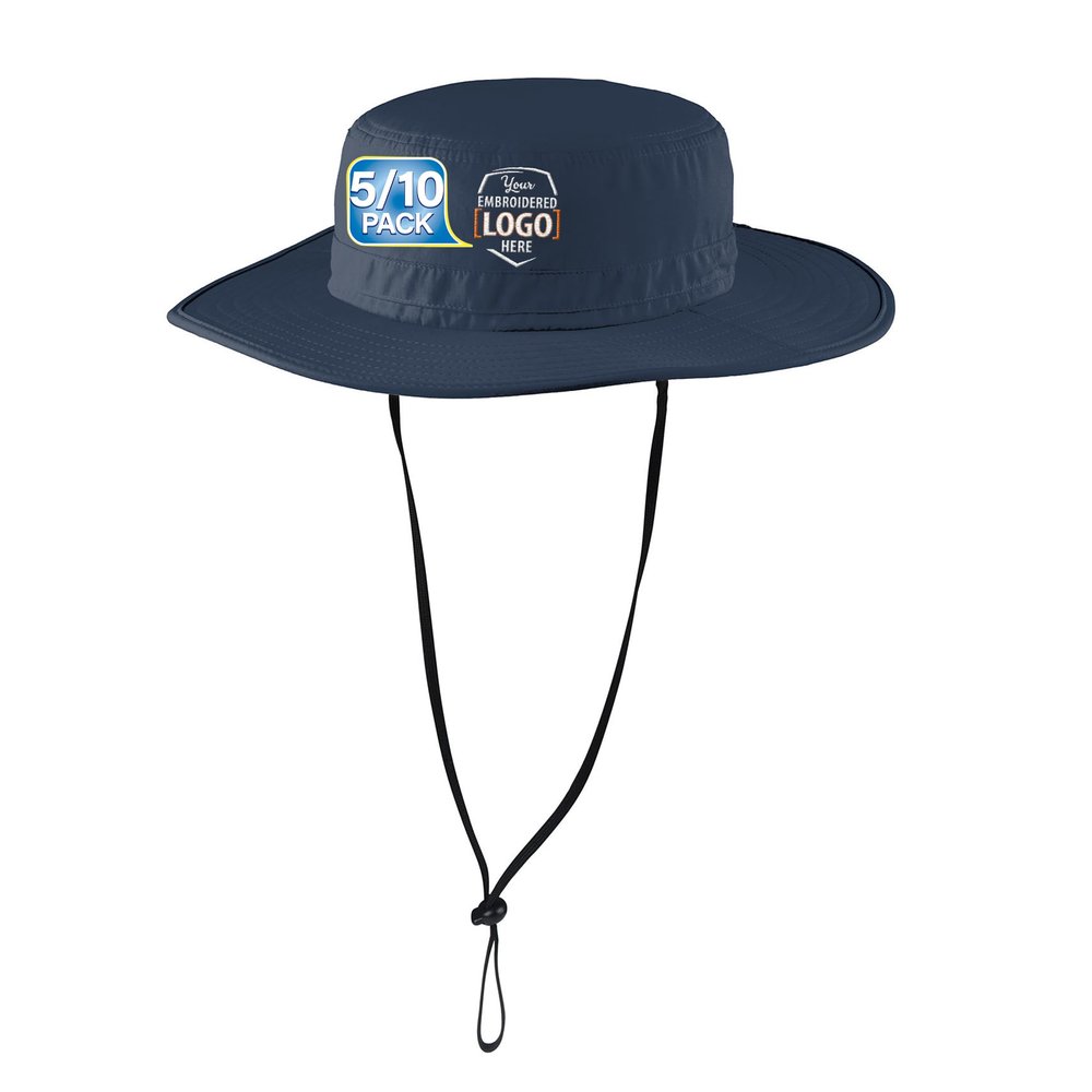 Custom Embroidered Boonie Hat 5/10 Pack Your Own Logo Personalized Embroidery Sun Hat Navy