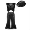 CHICTRY Kids Boys Latin Jazz Modern Dance Outfits Sleeveless Sparkly Sequins Vest and Pant Set Dancewear Black 9-10 Years view 1