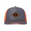 Generic Custom Cap Custom Leather Patch Trucker Hat for Men & Women - Personalized Text & Photo Baseball Cap Laser Engraved.New 45, Dark Gray With Orange Netting view 1