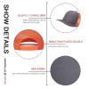 Generic Custom Cap Custom Leather Patch Trucker Hat for Men & Women - Personalized Text & Photo Baseball Cap Laser Engraved.New 45, Dark Gray With Orange Netting view 4