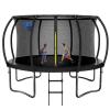 Kiivakii Trampoline 10FT 12FT 14FT 16 FT, Trampolines Outdoor for Kids and Adults, Recreational Trampolines with Basketball Hoop & Enclosure, ASTM Approval Round Trampoline for Backyard view 1
