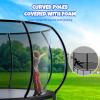 Kiivakii Trampoline 10FT 12FT 14FT 16 FT, Trampolines Outdoor for Kids and Adults, Recreational Trampolines with Basketball Hoop & Enclosure, ASTM Approval Round Trampoline for Backyard view 2