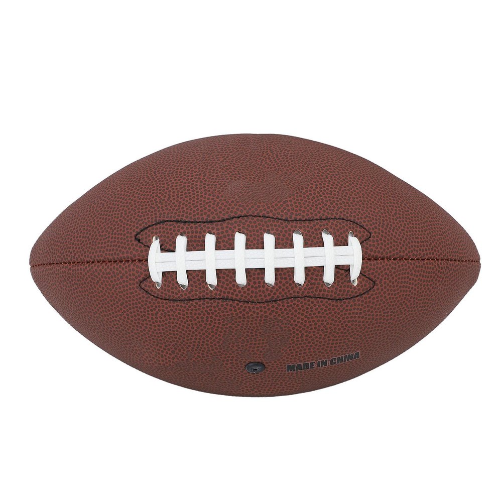 PerGar Size 9 Composite Leather Football,Durable & Impact Resistant,Excellent Elasticity for Accurate Pass & Receive,Ideal for Outdoor Match Practice, Training & Recreational Play (Brown)