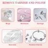 wegoup 28 Pcs Jewelry Polishing Cloth for Sterling Silver Jewelry, Pink Cleaner Cloth for Rings, Includes 40 Pcs Small Jewelry Bags, Gift for Men and Women view 4