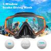 Snorkel Set Pano 3 Adult Snorkeling Gear, Professional Anti-Fog Snorkel Mask Dry Top Snorkel, Tempered Glass Scuba Diving Mask for Freediving, Snorkeling and Swimming (Orange/Black Set) view 2