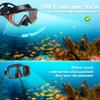 Snorkel Set Pano 3 Adult Snorkeling Gear, Professional Anti-Fog Snorkel Mask Dry Top Snorkel, Tempered Glass Scuba Diving Mask for Freediving, Snorkeling and Swimming (Orange/Black Set) view 3