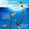 Snorkel Set Pano 3 Adult Snorkeling Gear, Professional Anti-Fog Snorkel Mask Dry Top Snorkel, Tempered Glass Scuba Diving Mask for Freediving, Snorkeling and Swimming (Orange/Black Set) view 4