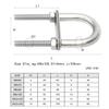 4 Pack M5x78 304 Stainless Steel U Bolts Marine Yacht Boat Stern Bow Tie Down, U Bolt Boat Deck Hardware Accessories view 2