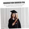 LIFKOME Graduation Bachelor's Cap Brooch Pin Fashion Lady Pin Brooch Alloy Breastpin for Women Graduation Party Accessory view 2