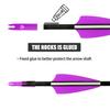 BOWSOUL 31 Archery Arrows Training Practice Target Arrows for Kids Youth or Beginners Safe Blunt Points Durable Shaft on Recurve Bows Youth Bow and Longbows(Pack of 12) (Purple White) view 2