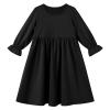 ABAFIP Baby Girl Muslim Dress Toddler Abaya Islamic Dubai Full Cover Kaftan Hijab Long Sleeve Prayer Dress 2 Piece Muslim Outfits Black 2-3 Years view 4
