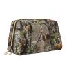 AMAZWI Hunting Deer Bear Elk Printed Leather Makeup Bag, Portable Travel Cosmetic Bag,Makeup Pouch Organizer Bag For Women, FRM212 view 2