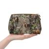 AMAZWI Hunting Deer Bear Elk Printed Leather Makeup Bag, Portable Travel Cosmetic Bag,Makeup Pouch Organizer Bag For Women, FRM212 view 4