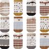 Aroveea Baby Toddler Socks Grip Non Slip Boys Girls Cotton 12 Pack for 3-5T Kids Ankle Cute Socks 6M-7Years view 1