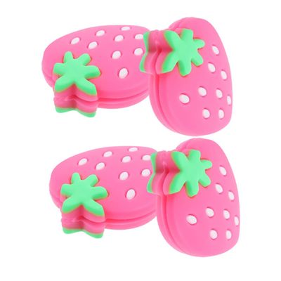 INOOMP Tennis Racket Dampeners 4 Pack Strawberry Silicone Shocks Absorber for Better Control