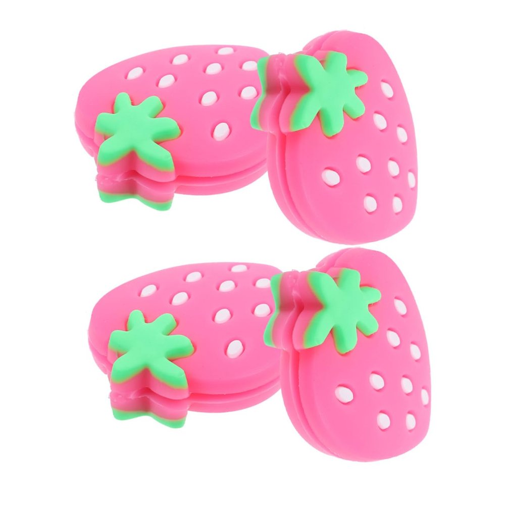 INOOMP Tennis Racket Dampeners 4 Pack Strawberry Silicone Shocks Absorber for Better Control